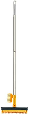 Ztexkee 3-in-1 Floor Scrub Brush with Stainless Steel Handle