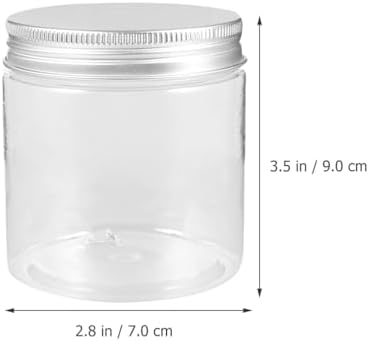 PRETYZOOM 6pcs Transparent Mason Jars with Aluminum Lids for Food Storage