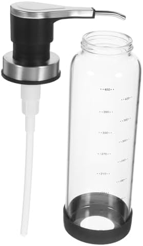 500ml Press Pump Dispenser with Measurement Refillable Kitchen Tool