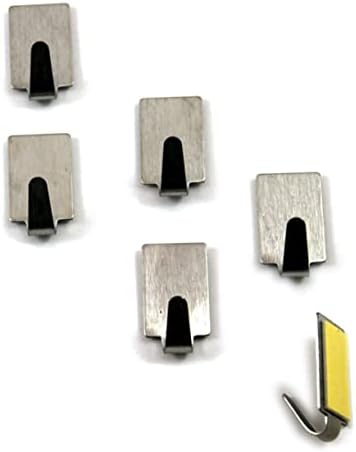 PRETYZOOM 36 Pack Mini Adhesive Stainless Steel Hooks for Kitchen and Bathroom
