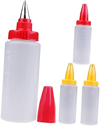8-Piece Set of Clear Piping Bottles for Cakes DIYDeco