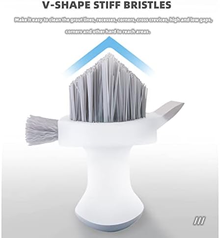 4-in-1 Floor Scrub Brush with Squeegee