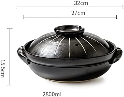 CTXDLKStock Pot Heat Resistant Cooker for Black Casserole with Cover