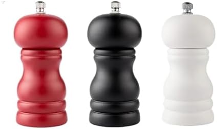 Wooden Salt and Pepper Grinder Set with Adjustable Grinding