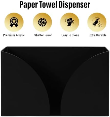 Bathroom Acrylic Napkin Holder for Z-Fold C-Fold Trifold - Compact Stylish