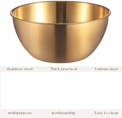 Stainless Steel Salad Bowls Set of 2 with Measurement Markings