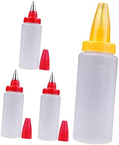 8-Piece Set of Clear Piping Bottles for Cakes DIYDeco