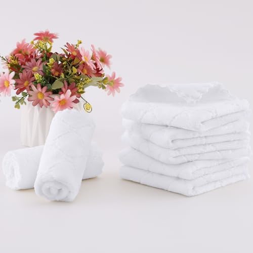Homaxy 12-Pack Kitchen Dish Cloths 10x10 White