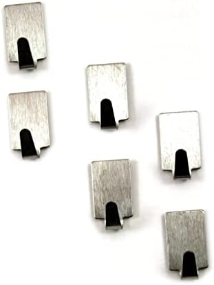PRETYZOOM 36 Pack Mini Adhesive Stainless Steel Hooks for Kitchen and Bathroom