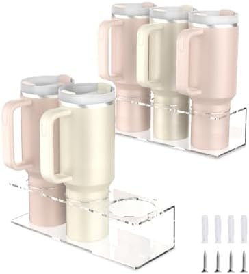 IntreLife Stanley 40 oz Cup Organizer 2-Pack Acrylic Storage