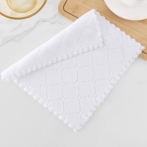 Homaxy 12-Pack Kitchen Dish Cloths 10x10 White