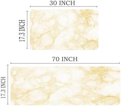Premium Marbles Anti-Fatigue Kitchen Rugs 2-Pack