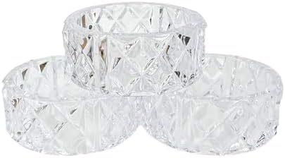 Clear Crystal Plastic Napkin Holder Rings 2 Inch Set of 12