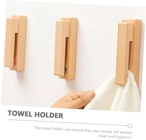 Solid Wood Towel Rack Hook