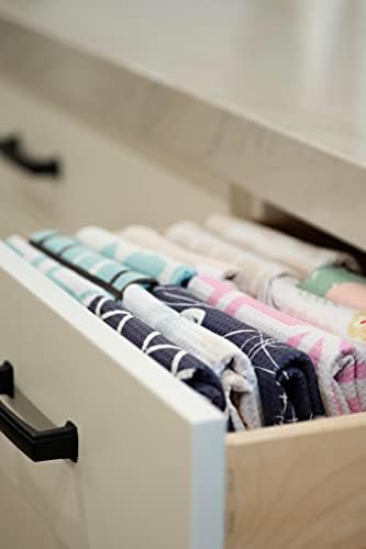 High-Quality Navy Blue White Microfiber Dish Towels