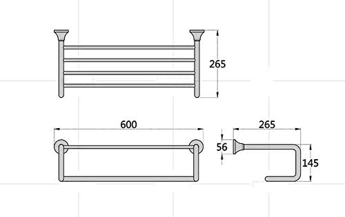 Double Black Bronze Towel Rack