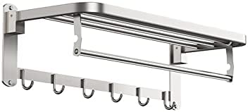 60cm Wall-Mounted Towel Organizer with Bar Hooks