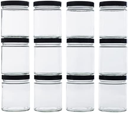 12-Piece 9Ounce Glass Mason Jars With Lids - 12 in Case