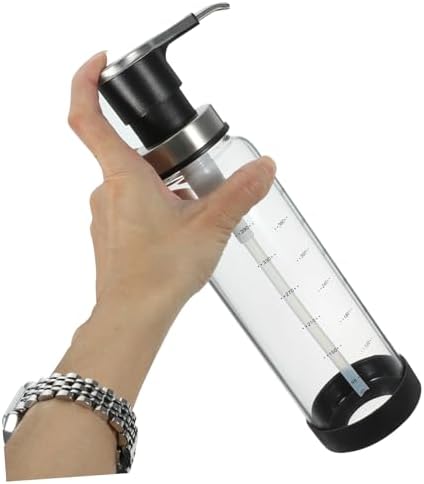 500ml Press Pump Dispenser with Measurement Refillable Kitchen Tool