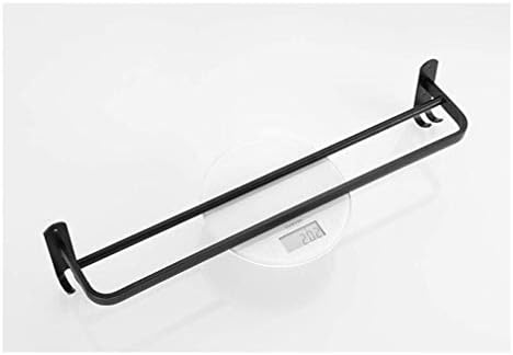 Black Aluminum Pole Towel Rack for Bathroom
