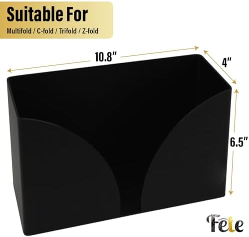 Bathroom Acrylic Napkin Holder for Z-Fold C-Fold Trifold - Compact Stylish