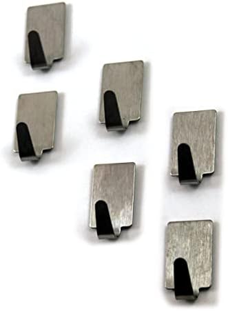 Garneck 36-Piece Stainless Steel Adhesive Towel Hooks for Kitchen Bathroom
