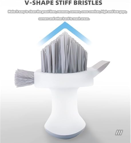 4-in-1 Floor Grout Cleaning Brush with Squeegee Design