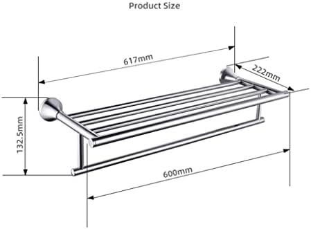 Stainless Steel Double Layer Towel Rack Wall Mounted