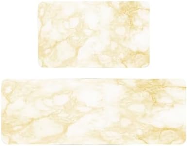 Premium Marbles Anti-Fatigue Kitchen Rugs 2-Pack