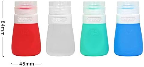 Yinggg Squeeze Portable Salad Dressing Container to Go Set of 4 55ML