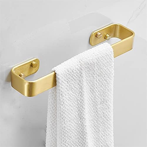 Bathroom Towel Rail Brushed Gold Wall-Mounted Towel Holder for Home Use