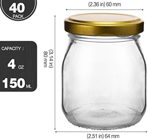 Kamota Eco-Friendly Glass Jars Reusable 150ml