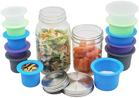 Wide Mouth Mason Jar Divider Cup Plastic-Free Lunch Snack Organizer