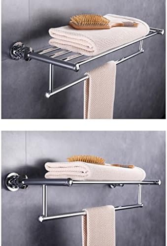 ANN BKA - Ergonomic Bathroom Towel Holder Double-Layer Stainless Steel Towel Rack