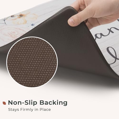 FRESHMINT 2 Piece Anti Fatigue Kitchen Mats Set