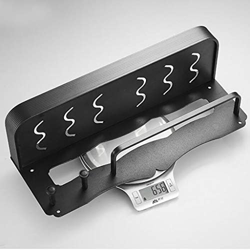LUCEAECompact Anti-Rust Aluminum Bathroom Towel Rack Matte Black 40x13x15cm