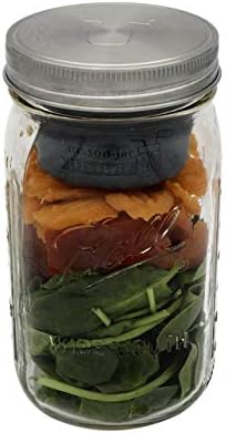 Wide Mouth Mason Jar Divider Cup Plastic-Free Lunch Snack Organizer