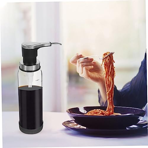 500ml Press Pump Dispenser with Measurement Refillable Kitchen Tool