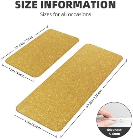 2-Peak Non-Slip Kitchen Rugs