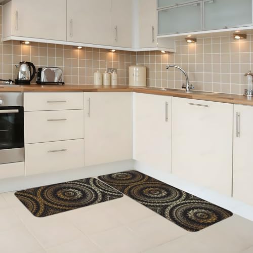 Mandala Wide Kitchen Mat Set - 2 Piece