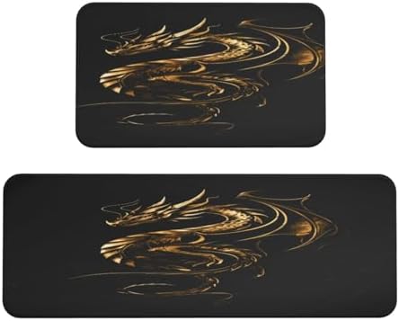 Golden Dragon Non-Slip Kitchen Rugs for Kitchen Office Use
