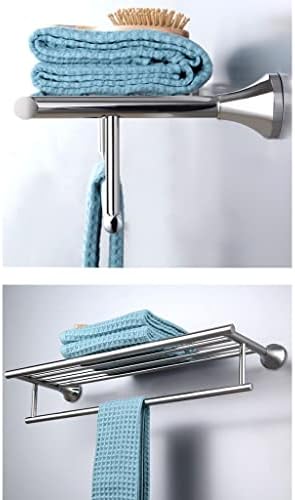 Stainless Steel Double Layer Towel Rack Wall Mounted