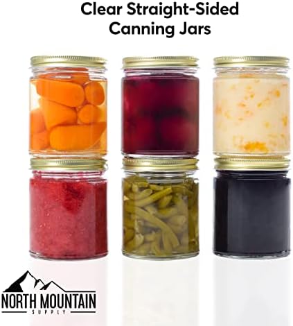 12-Piece 9Ounce Glass Mason Jars With Lids - 12 in Case