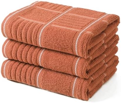 Anyi Set of 3 RedHeavy Duty 100 Cotton Dish Towels 16x26