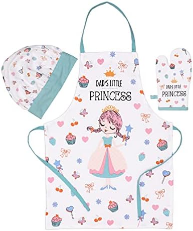 AMOUR INFINI 100 Cotton Little Princess 3-Piece Kitchen Set