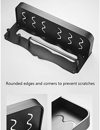 LUCEAECompact Anti-Rust Aluminum Bathroom Towel Rack Matte Black 40x13x15cm
