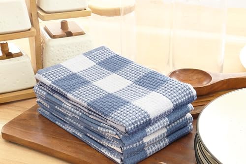 Premium 100 Cotton Waffle Weave Kitchen Towels Super Soft Absorbent