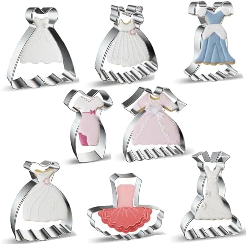 8 Piece Dress Cookie Cutter Set Stainless Steel
