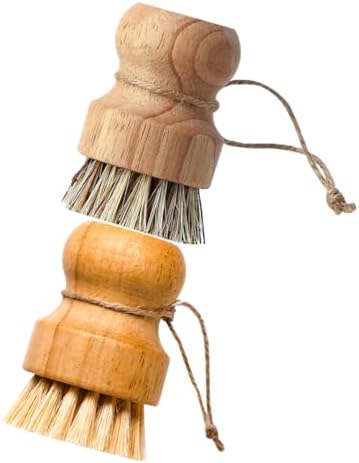 2-Piece Wooden Wok Cleaning brushes