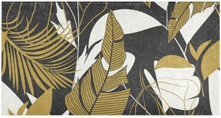 Tropical Leaves Kitchen Mat 39 x 20 Inch Anti-Slip